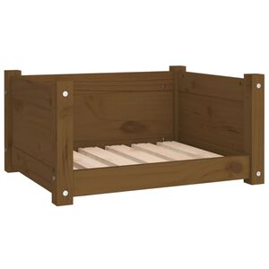 vidaXL Krevet za pse boja meda 75,5x55,5x28 cm od masivne borovine