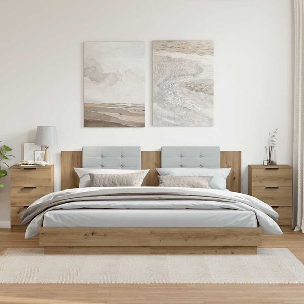 vidaXL Noćni ormarići 2 kom Artisan hrast 40x36x65 cm izrađeno drvo