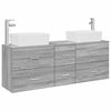 vidaXL Set ormarića za kupaonicu 3 kom. Siva Sonoma 136 x 35 x 80 cm