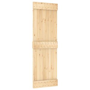 vidaXL Klizna vrata NARVIK Prirodna i crna 70 x 210 cm (152,5 cm)