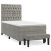vidaXL Box spring krevet s madracem svjetlosivi 90x190 cm bar&scaron;unasti