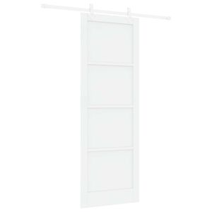 vidaXL Klizna vrata Bijela 83 x 232 cm Masivna borovina