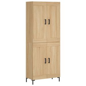 vidaXL Visoka komoda hrasta sonome 69,5x34x180cm od konstruiranog drva