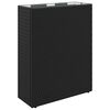 vidaXL Visoki saksija Crna 55 x 22 x 70 cm poliratan