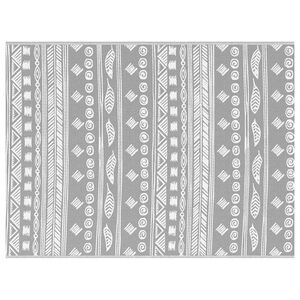 vidaXL Vanjski tepih Paisley ARAKIL Siva i bijela 400 × 300 cm