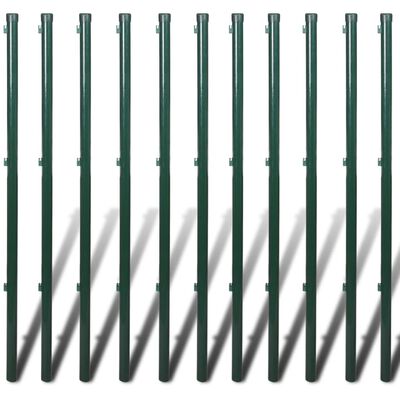 vidaXL Žičana ograda sa stupovima i šiljcima čelična 1,0 x 25 m