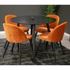 Venture Home blagovaonske stolice Velvet 2 kom bar&scaron;un crno-narančaste