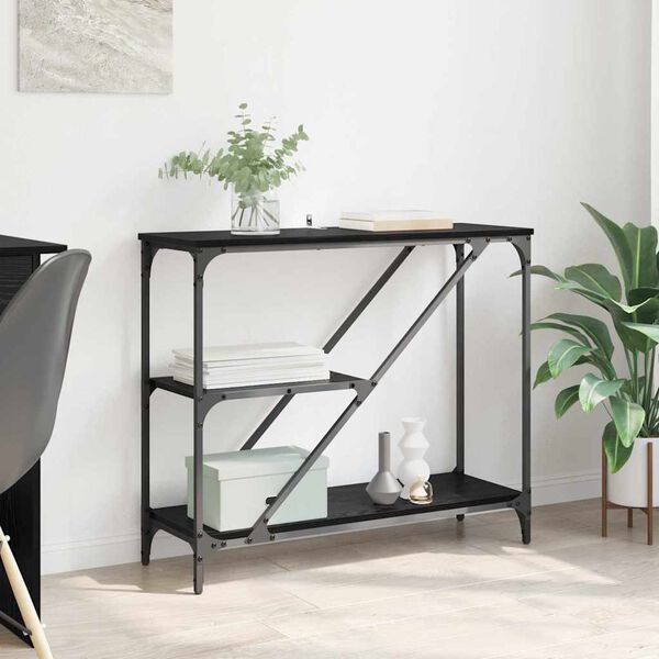vidaXL Konzolna stolica Crni hrast 88,5 x 30 x 75 cm Konstruirano drvo