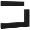 vidaXL TV Cabinet Set 6 kom. 30,5 x 30 x 90 cm Crni hrast