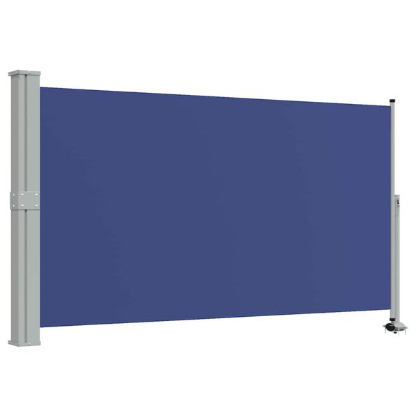 vidaXL Uvlačiva bočna tenda za terasu 140 x 300 cm plava