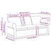 vidaXL Sofa 180cm Crna Metal