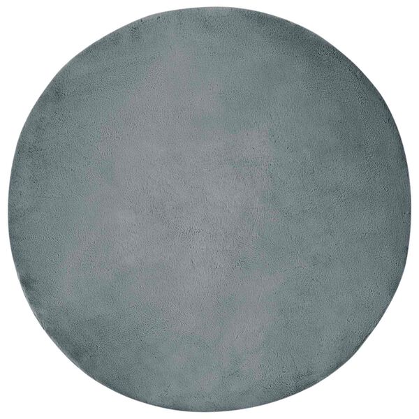 vidaXL Faux Rabbit Fur Rug Olite Antracit &Oslash; 80 cm Poliester