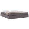 vidaXL Krevet s madracem i skladi&scaron;tem s madracem 2 pcs Siva Koža
