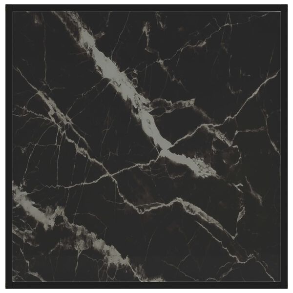 vidaXL Stolić za kavu crni 80 x 80 x 35 cm od kaljenog stakla