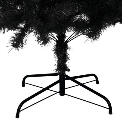 vidaXL Umjetno božićno drvce sa stalkom crno 210 cm PVC