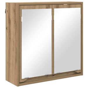vidaXL Kupaonski ormar s ogledalom Umjetnički hrast 60 x 20 x 60 cm