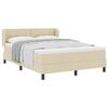 vidaXL Boxspring krevet s madracem Krema 160 x 200 cm tkanina