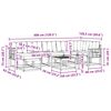 vidaXL Set vanjskih sofa s jastukom 8 pcs Prirodna i bež
