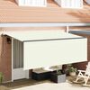 vidaXL Skrovita tenda Krema 400 x 200 cm Poliester i aluminij