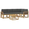 vidaXL Set vanjskih sofa 6 pcs Bijela i antracit Čvrsto drvo akacije