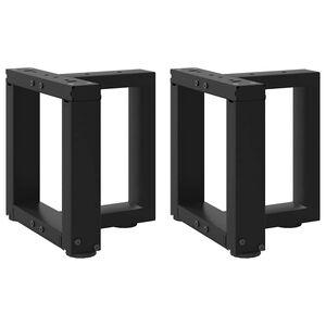 vidaXL Noge za klub stolić T-oblika 2 kom Crne 30x25x(30-31) cm Čelik