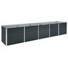 vidaXL Povi&scaron;ena vrtna gredica pocinčani čelik 400x80x45 cm antracit