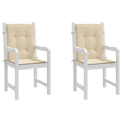vidaXL Jastuci za vrtne stolice 2 kom bež 100 x 50 x 3 cm od tkanine