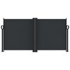 vidaXL Bočna tenda na uvlačenje crna 120 x 1200 cm