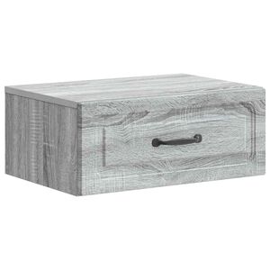 vidaXL Noćni ormarić za montažu na zid Siva sonoma 49 x 34,5 x 20 cm