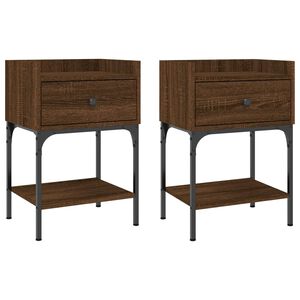 vidaXL Noćni ormarići 2 kom boja hrasta 40,5x31x60cm konstruirano drvo