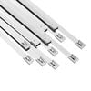 vidaXL Veza za kabel 12 kom. 7,9 x 450 mm Srebrna