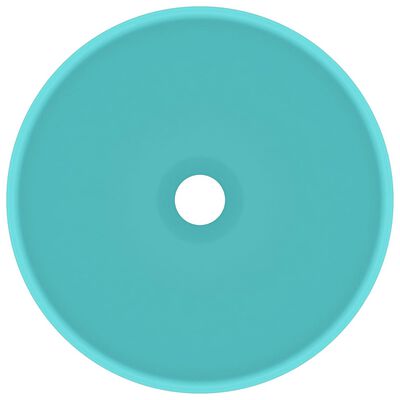 vidaXL Luksuzni okrugli umivaonik svjetlozeleni 32,5 x 14 cm keramički