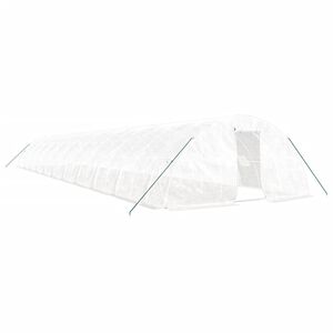 vidaXL Staklenik s čeličnim okvirom bijeli 110 m&sup2; 22 x 5 x 2,3 m