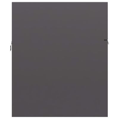 vidaXL Ormarić za umivaonik visoki sjaj sivi 90 x 38,5 x 46 cm drveni