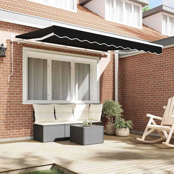 vidaXL Zamjensko platno za tendu Crna 280 x 245 cm Poliester