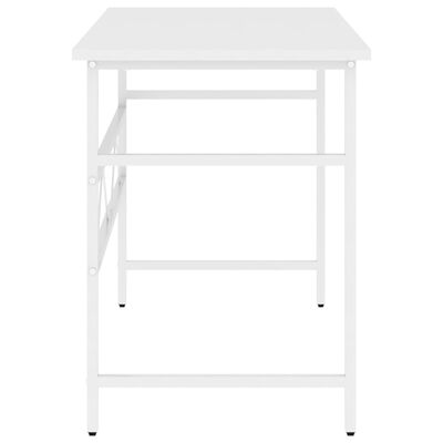 vidaXL Stol za računalo bijeli 105 x 55 x 72 cm od MDF-a i metala