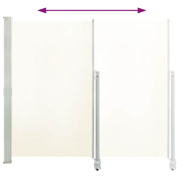 vidaXL Uvlačiva bočna tenda za terasu 160 x 300 cm krem