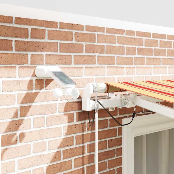 vidaXL Skrovita tenda Žuta i narančasta 300 x 250 cm Poliester i metal