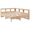 vidaXL Krevet s regalom za knjige bez madraca 150 x 200 cm od borovine