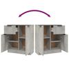 vidaXL Komoda 2 kom siva boja betona 60x30x70 cm od konstruiranog drva
