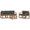 vidaXL Set vanjskih sofa 6 kom. Prirodna i antracit