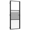 vidaXL Staklena vrata 83 x 3,5 x 201,5 cm Aluminij Crna