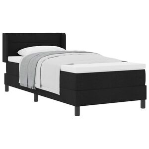 vidaXL Krevet s opruga kutije s uzglavljem Crna 200 x 80 cm tkanina
