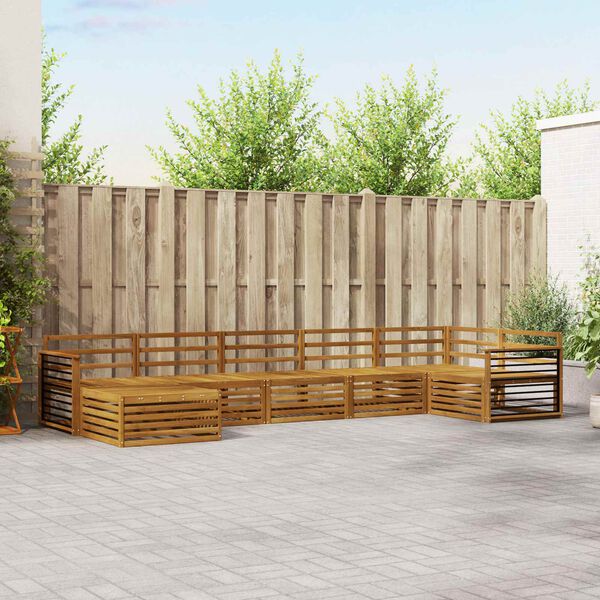 vidaXL Setovi sofa 7 pcs Prirodna Čvrsto drvo akacije