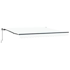 vidaXL Povlačivi tende Bijela 400 &times; 300 cm Poliester i aluminij