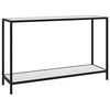 vidaXL Konzolni stol bijeli 120 x 35 x 75 cm od kaljenog stakla