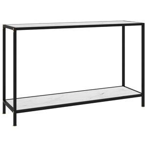 vidaXL Konzolni stol bijeli 120 x 35 x 75 cm od kaljenog stakla
