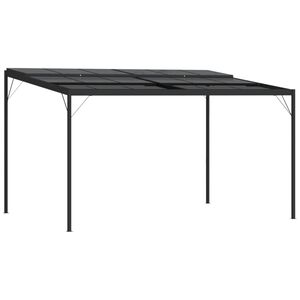 vidaXL Sjenica s krovom antracit 4 x 3 x 2,5 m od aluminija i čelika