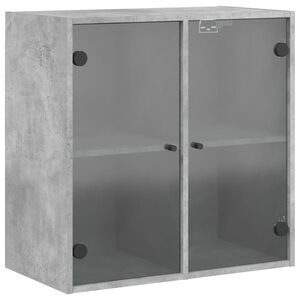 vidaXL Zidni ormarić sa staklenim vratima boja betona 68x37x68,5 cm