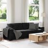 vidaXL Sofa 3 pcs Vjetrovita Crvena Platnasta tkanina